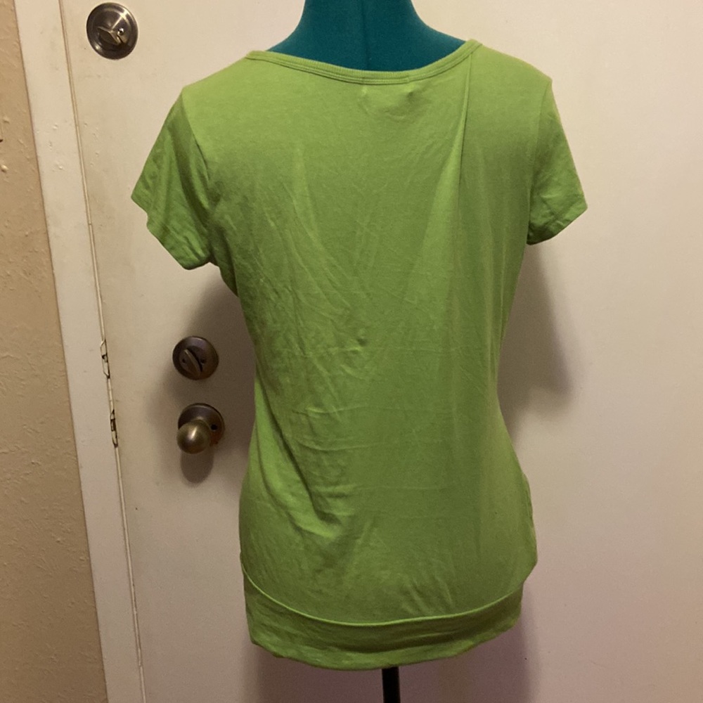 Vintage JR’s South Pole T-Shirt size l short sleeve Green sparkly design front - Picture 4 of 8